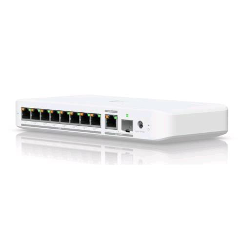 UBIQUITI USW-FLEX-2.5G-8-POE SWITCH GESTITO L2 8 PORTE 2.5GbE PoE++ -1 PORTA UPLINK COMBINATA RJ45/SFP+ DA 10GBe DESKTOP BIANCO