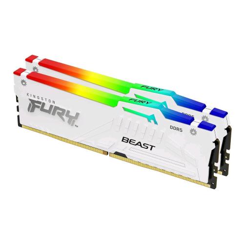 KINGSTON FURY BEAST RGB EXPO 32GB KIT 2 x 16GB DDR5 6.000MHz CL30 DIMM WHITE
