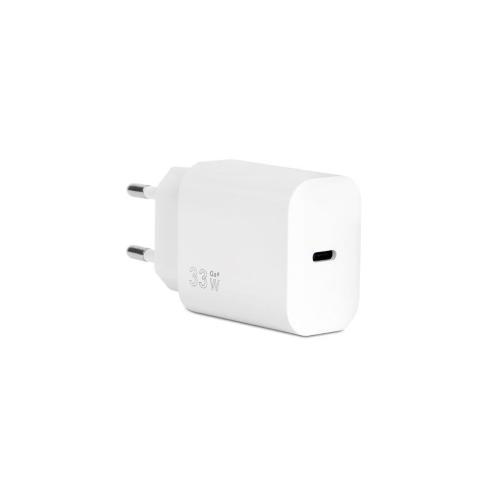 VULTECH CARICABATTERIE DA RETE GaN PD 33 W QC 3.0 - 1 PORTA USB-C BIANCO