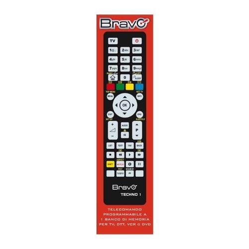 BRAVO TECHNO 1 TELECOMANDO PROGRAMMABILE A 1 BANCO DI MEMORIA PER TV / VCR / DVD PLAYER / DTT