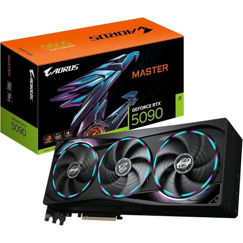 GIGABYTE AORUS GEFORCE RTX 5090 MASTER 32GB GDDR7 DLSS4 PCI Express x16 5.0 -TRIPLE FAN 1 x HDMI 3 x DISPLAYPORT