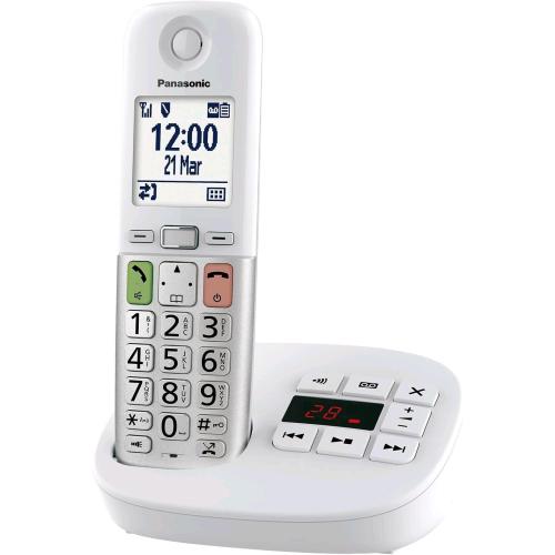 PANASONIC KX-TGU430EXW TELEFONO CORDLESS DECT TASTI GRANDI SEGRETERIA VIVAVOCE COMPATIBILE CON APPARACCHI ACUSTICI BIANCO
