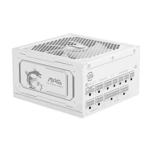 MSI MAG A1000GL PCIE5 WHITE ALIMENTATORE 1.000 W COMPLETAMENTE MODUALRE 80 PLUS GOLD ATX 3.1 BIANCO