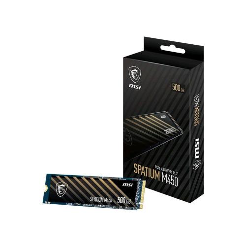 MSI SPATIUM M450 SSD 500GB M.2 NVMe PCI Express 4.0 3D NAND - LETTURA 3000 MB/s SCRITTURA 2000 MB/s