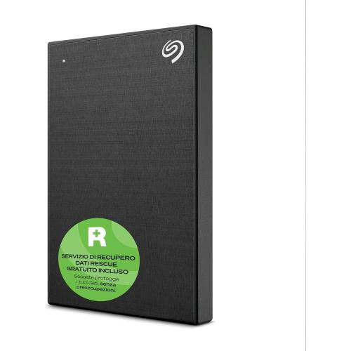 SEAGATE ONE TOUCH HDD 2TB ESTERNO PORTATILE USB 3.0 CON SEAGATE RESCUE DATA RECOVERY NERO