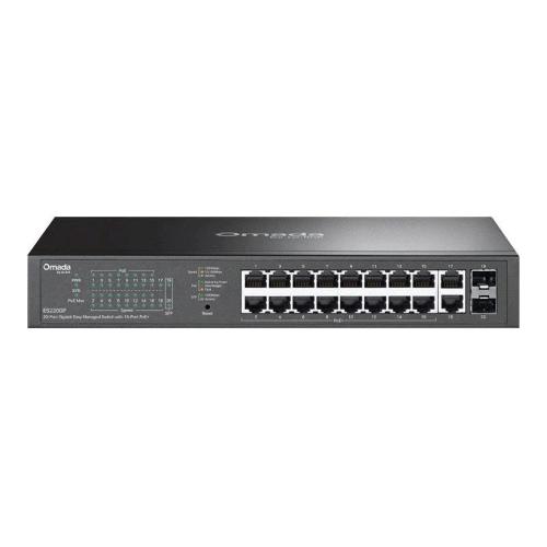TP-LINK OMADA ES220GP V1 SWITCH GESTITO 16 x 10/100/1000 (PoE+) + 2 x 10/100/1000 + 2 x Gigabit SFP PoE+ (150 W) DESKTOP MONTABILE SU RACK