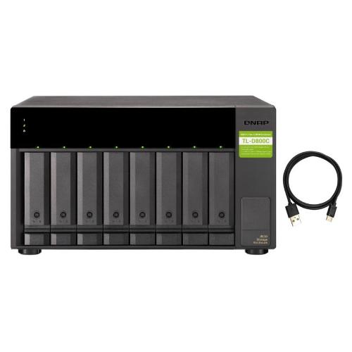 QNAP TL-D800C NAS ARRAY 8 ALLOGGIAMENTI HDD/SSD SATA III 2.5"/3.5" 3.2 Gen 2 (3.1 Gen 2)