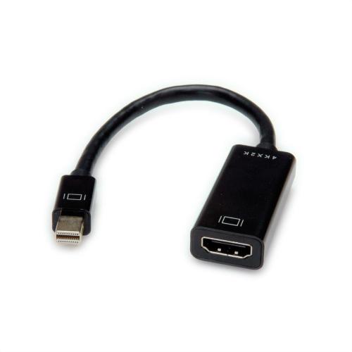 VALUE ADATTATORE MINI DP-HDMI 4K M/F 3840X2160 @30HZ CON CAVO 0,10MT