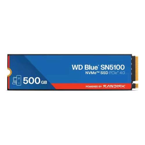 WESTERN DIGITAL BLUE SN5100 SSD 500GB M.2 2280 NVMe INTERNO PCI Express 4.0 QLC 3D NAND Read:6600MB/s Write:5600MB/s