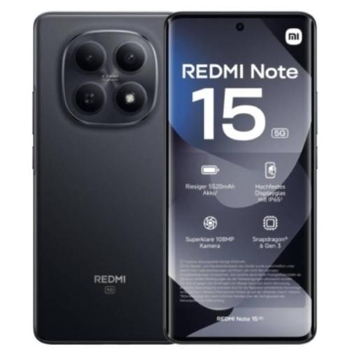 SM XIAOMI REDMI NOTE 15 5G BLACK 6,77 8+256GB MIDNIGHT BLACK