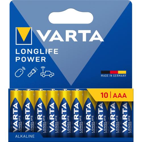 Confezione 10 Batterie Varta Longlife Power Stilo AA