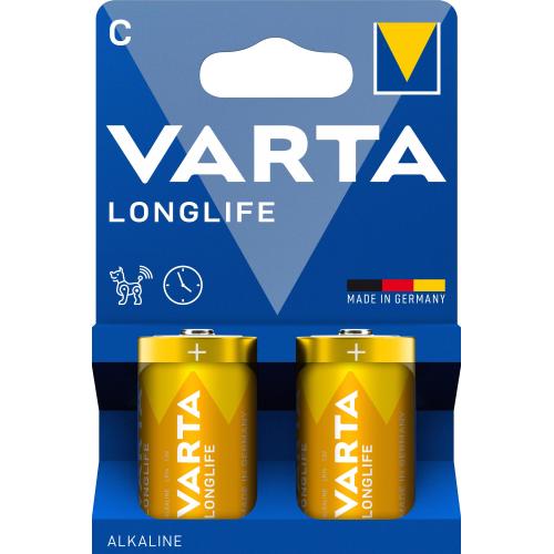 Blister 2 Batterie 1,5V Longlife Alcalina C Mezza Torcia