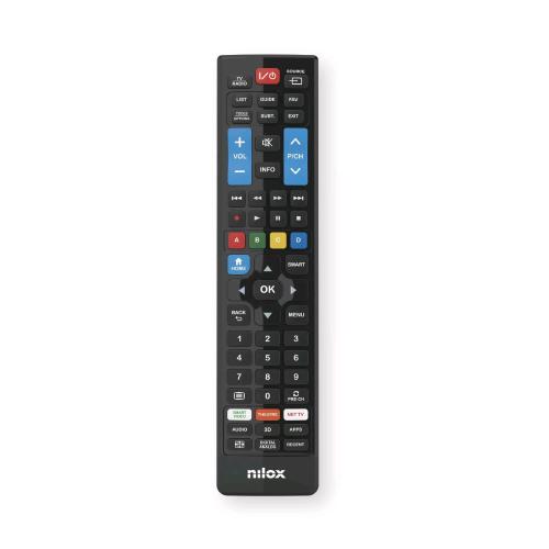 NILOX TELECOMANDO UNIVERSALE SMART 5 IN 1 COMPATIBILE CON TUTTI I TELEVISORI LG, SAMSUNG, SONY, PANASONIC E PHILIPS PRODOTTI DOPO L’ANNO 2000 NERO