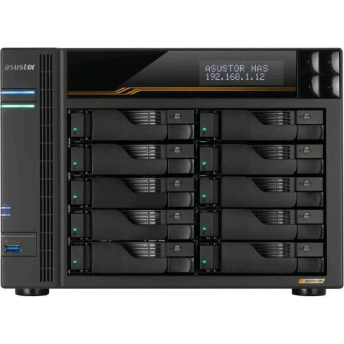 ASUSTOR AS6810T NAS TOWER 10 BAIE QC AMD RYZEN V3C14 2.3GHz RAM 16GB LAN: 5 GBE, 10 GBE