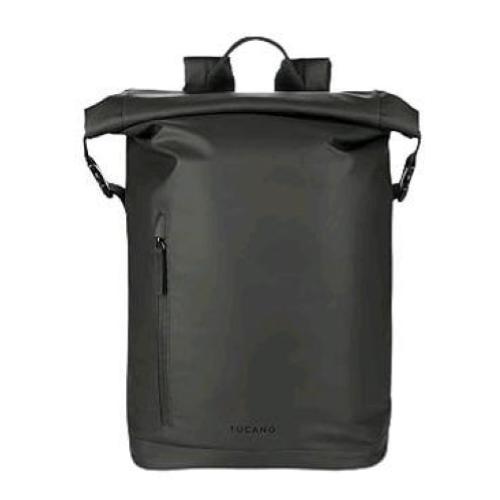 TUCANO ROLLO ZAINO PER NOTEBOOK 15,6" E MACBOOK PRO 16" IN TESSUTO RICICLATO RESINATO TASCA INTERNA E TASCA ESTERNA NERO