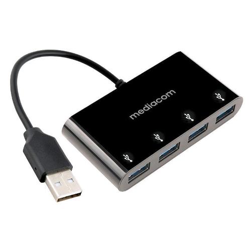 MEDIACOM MD-U100 HUB USB 2.0 4XPORTE USB 2.0 BLACK