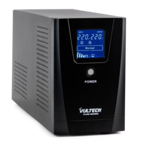 VULTECH UPS1500VA-PURE UPS GRUPPO DI CONTINUITA' AVR 1.200 W 1.500 Va CONNETTORI 2 X SCHUKO TIPO F INTERFACCIA LCD ONDA IN USCITA PURA