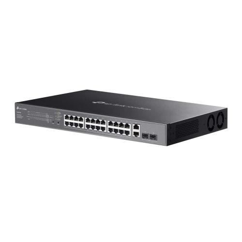 Switch 28 Porte Gigabit Easy Managed con 24 Porte PoE+, 2 SFP, 384 W, ES228GMP