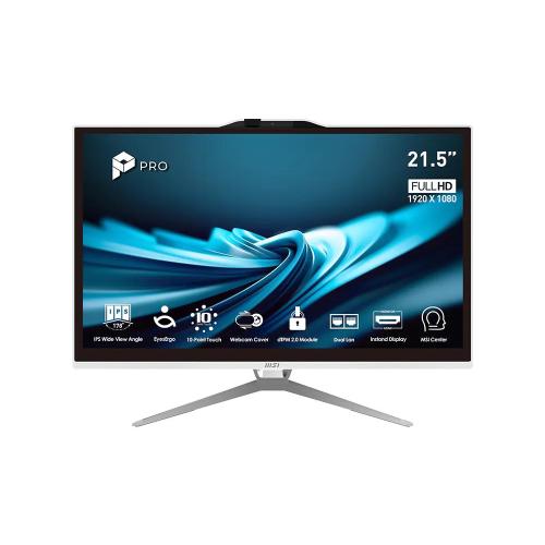 MSI PRO AP222T 14MA-602EU ALL IN ONE 21.5" i5-14400 RAM 16GB-SSD 512GB NVMe-IRIS Xe GRAPHICS-WI-FI 6 + GIGABIT LAN-WEB CAM-TASTIERA MOUSE-WIN 11 PROF