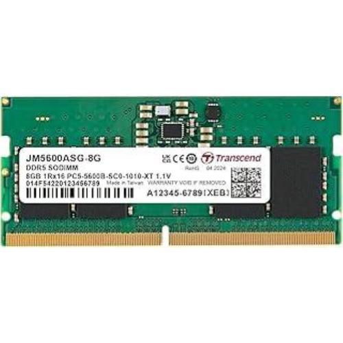 TRANSCEND JETRAM 8GB 1 x 8GB DDR5 5.600MHz SO-DIMM