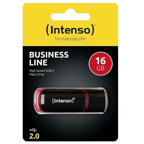 INTENSO BUSINESS LINE 16GB FLASH DRIVE USB-A 2.0 BLACK/RED