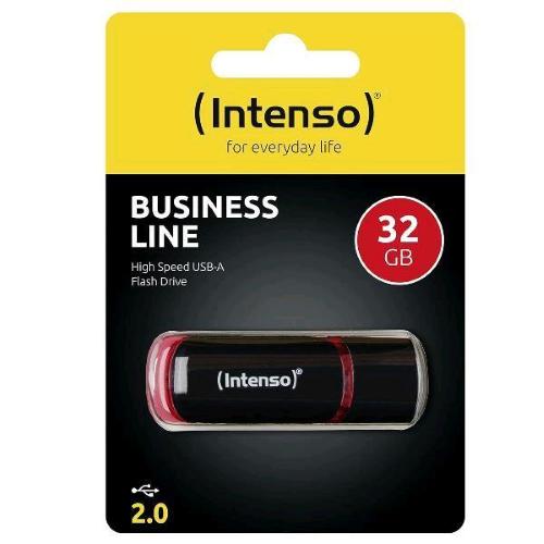 INTENSO BUSINESS LINE 32GB FLASH DRIVE USB-A 2.0 BLACK/RED