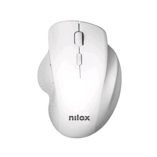 NILOX NXMOWI3002 MOUSE WIRELESS OTTICO 3.200 DPI ERGONOMICO 6 TASTI BIANCO