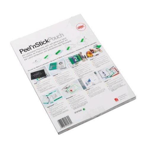 GBC POUCHES LUCIDO RETRO ADESIVO A4 125 MY COL. TRASPARENTE CONF 100 Pz.