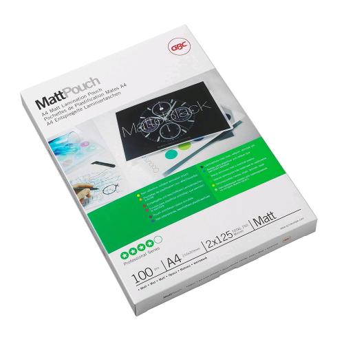 GBC POUCHES OPACHE ANTIRIFLESSO A4 125 MY COL. TRASPARENTE CONF 100 Pz.