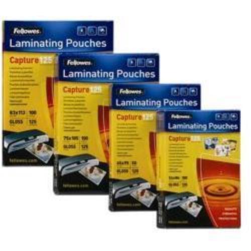 FELLOWES CAPTURE125 POUCH 54X86 mm 125 MY COL. TRASPARENTE CONF 100 Pz.