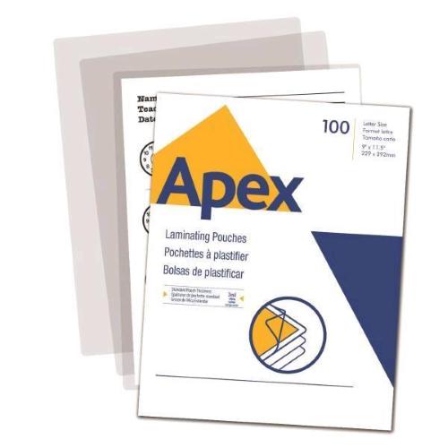 FELLOWES APEX POUCHES A4 125MY FINITURA LUCIDA TRASPARENTE CONF 100 Pz.