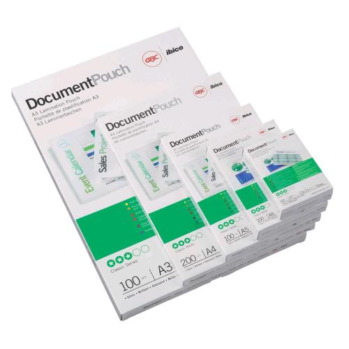 GBC POUCHES LUCIDO FORMATO TESSERA 125 MY 54X86 mm COL. TRASPARENTE CONF 100 Pz.