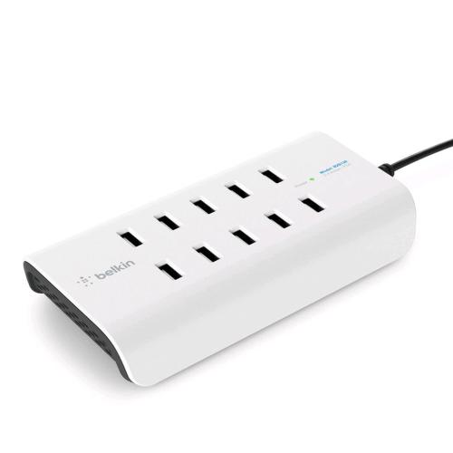BELKIN B2B139VF CARICABATTERIA A 10 PORTE USB-A DA 2.4A RICARICA RAPIDA PROTEZIONE DALLE SOVRACORRENTI INTEGRATA BIANCO