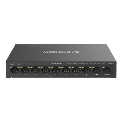MERCUSYS SWITCH 8P POE+2P GIGABIT SWITCH 8P+2P POE DESKTOP