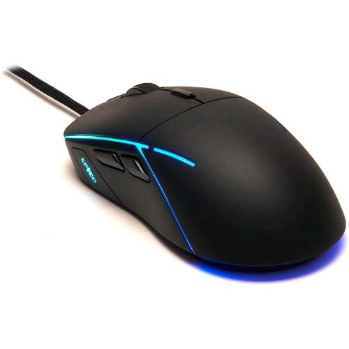 SPYCO ACTION MO-102 MOUSE GAMING ERGONOMICO RGB LIGHT DALLE PRESTAZIONI ELEVATE CHIPSET PMW 3360 12.000 DPI POLLING RATE 1.000Hz 6 PULSANTI PROGRAMMABILI CAVO PARACORD NERO