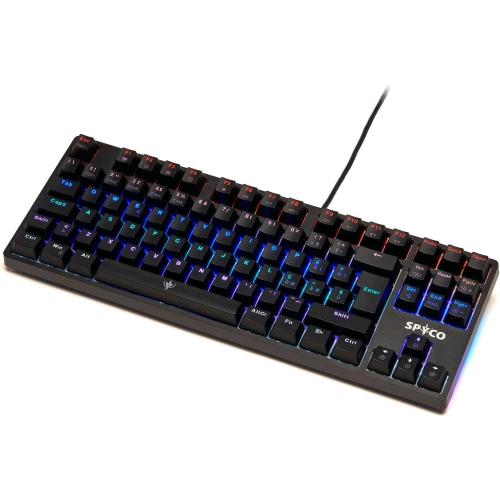 SPYCO CHALLENGE KE-112 TASTIERA GAMING MECCANICA USB RETROILLUMINATA LED RGB AD EFFETTI 87 TASTI IN ABS LAYOUT ITALIANO