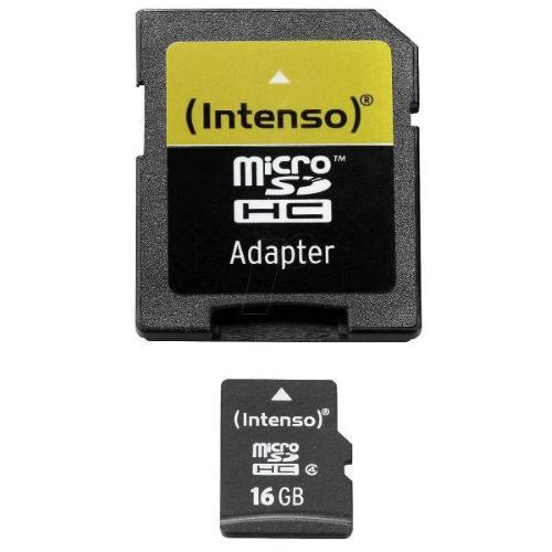 INTENSO MICRO SD HC 16GB CL4 CON ADATTATORE