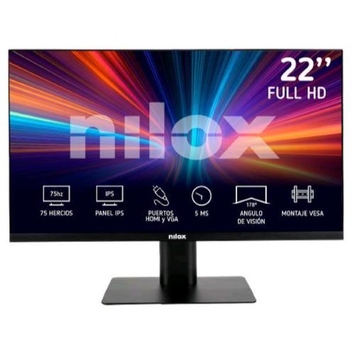 NILOX NXM22FHD11 22" LED FULL HD IPS 16:9 250 CD/mq 5ms 75Hz 3.000 :1 VGA HDMI NERO