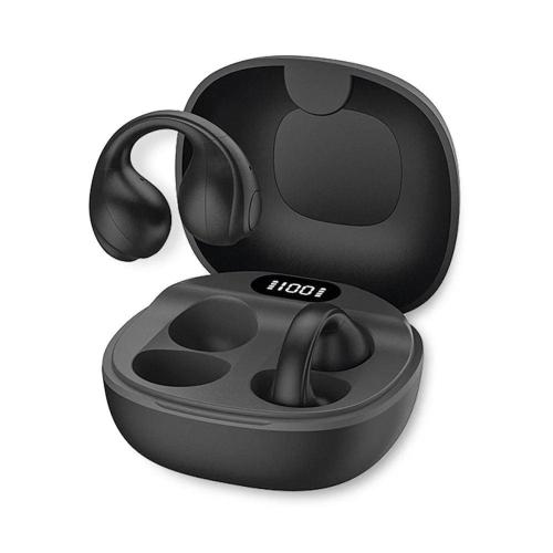 Cuffie Auricolari BT 5.4 TWS con Custodia di Ricarica USB-C&trade; Smart Touch Screen LCD Nero