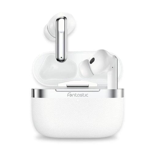Cuffie Auricolari BT 5.4 TWS con Hybrid ANC + ENC 6 Microfoni Custodia USB-C&trade; e Ricarica Wireless Bianco
