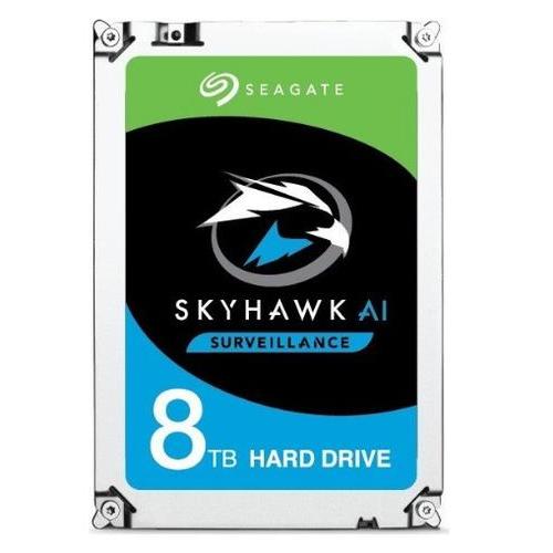 SEAGATE SKYHAWK HARD DISK 8 TB, TECNOLOGIA AI SURVEILLANCE SATA 6GB/S/256MB/7200 RPM