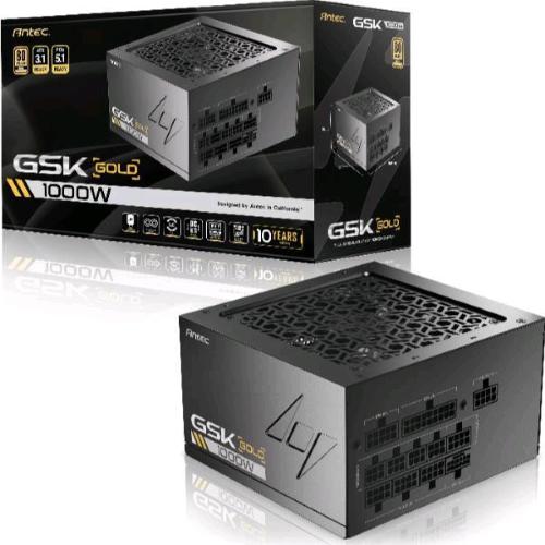ANTEC GSK1000 EC ALIMENTATORE 1.000 W MODULARE 80 PLUS GOLD PFC ATTIVO ATX 3.1 NERO