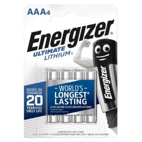 ENERGIZER ULTIMATE LITHIUM BATTERIE AL LITIO AAA MINISTILO CONF 4 Pz.