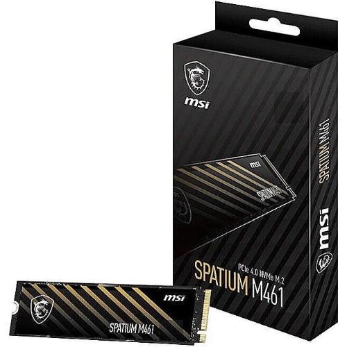 MSI SPATIUM M461 SSD 1.000GB M.2 2280 NVMe PCI Express 4.0 LETTURA 5.000 MB/s SCRITTURA 3.200 MB/s 3D NAND