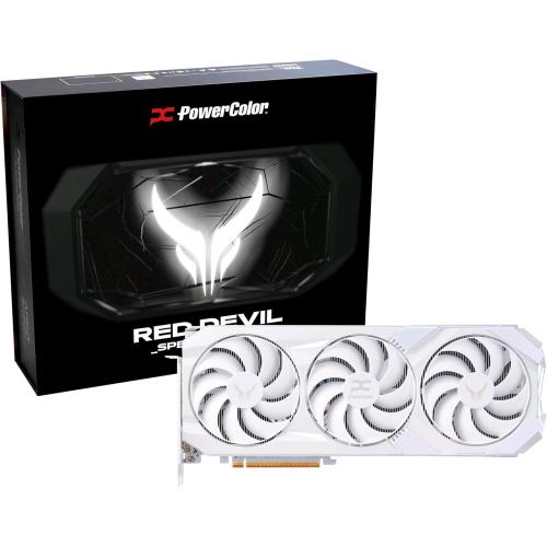 POWERCOLOR RED DEVIL SPECTRAL WHITE amd RADEON RX 9070 XT 16GB GDDR6 TRIPLE FAN PCIe 5.0 16 x BIANCO