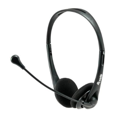 CONCEPTRONIC CUFFIA CON MICROFONO STEREO FUNZIONE MUTE JACK 3.5mm CAVO 1.8 MT NERO