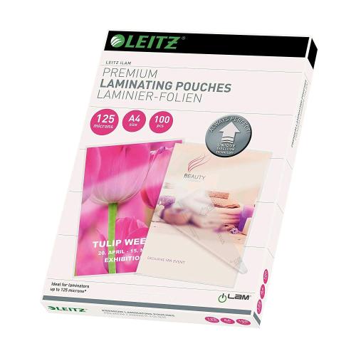 LEITZ UDT POUCHES LUCIDO A4 125 MY COL. TRASPARENTE CONF 100 Pz.