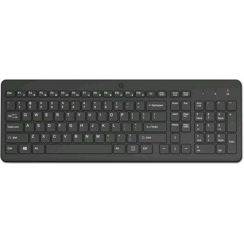 HP 220 TASTIERA WIRELESS 2.4GHz SPIE A LED ILLUMINANO I TASTI BlocNum, BlocScorr e BlocMaiusc CONNESSIONE MULTIDISPOSITVO TASTI A BASSO PROFILO LAYOUT ITALIANO NERO