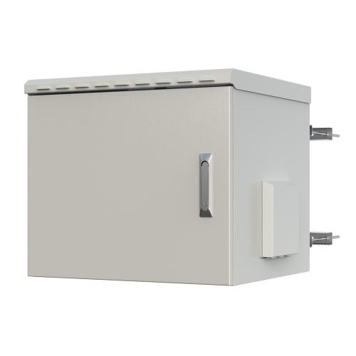 Armadio Rack 19'' Fissaggio a Palo 12U IP66 Porta Cieca Prof. 600 mm Grigio