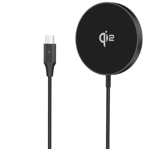 CELLY CARICABATTERIE WIRELESS/SENZA FILI MAGNETICO MagSafe Qi2 15 W CON CAVO USB-C INTEGRATO NERO